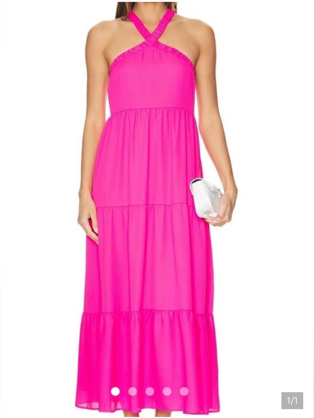 Show Me Your Mumu Hot Pink Tiered Maxi Dress